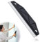 Paint Trim Guard, 12inch Multi-Purpose Straight Edge Tool, Paint Guide Painter Decor Guard Stainless Steel Decor Guide Perfect Size for Precision Painting (Black)