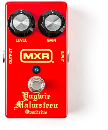 MXR -YJM308 Yngwie Malmsteen Overdrive, Pedale Overdrive Per Chitarra Elettrica, Suono Caldo E Dinamico, Controlli Level E Drive, Costruzione Robusta, Design Compatto
