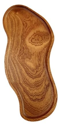 DimyFew Plato de Bocadillos Rústicos para Reuniones Familiares Y Celebraciones, Madera de Acacia, Individual