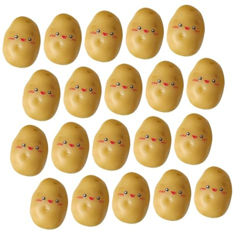 Cabilock 36pièces Pommes de Terre Artificielles Décorations de Cuisine Accessoires pour Fêtes Modèles Photographiques Légumes Factices