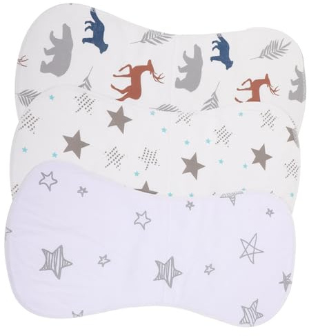 NIYANGLE 3 piezas Paquete de Paños de Algodón para Bebés Absorbentes y Transpirables Paños para Eructar de Niña Suaves y Duraderos para Protección de Ropa Alimentación
