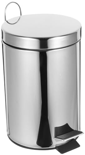 Toyvian Cestino della Spazzatura in Resistente 3L con e Coperchio Ribaltabile Pattumiera per Cucina Bagno e Ufficio Contenitore per Rifiuti Silenzioso e Durevole