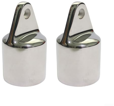 Kraftigt 316 rostfritt stål glidande käklock för Bimini-topp, triangulär markismontering för båt yacht skärm, spegelfinish, 2-pack (25 mm)