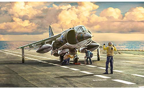 ITALERI 1410S – 1:72 AV-8A Harrier, modelltillverkning, byggsats, stativtillverkning, hantverk, hobby, limning, plastbyggsats, detaljerad, olackerad