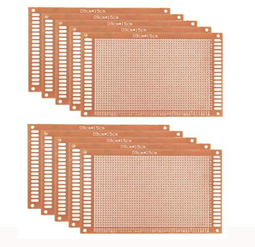 Jolicobo Breadboard Universale da 10 Pezzi Scheda PCB Composita Scheda A Circuito Stampato Monofaccia per Elettronica Creazione di Progetti