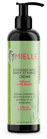 Mielle Mint Daily Hair Styling Crème - A gel cream for all hair types. Infused with Biotin to Support Longer, Healthier Strands, 240 ml (Pack of 1)