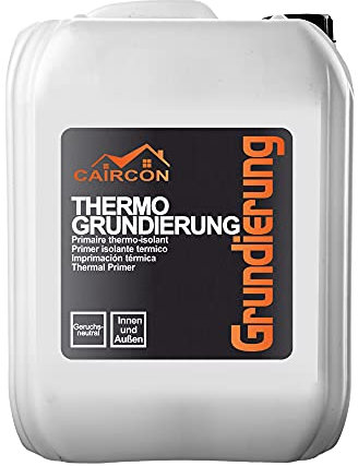 CAIRCON Primaire Thermo-isolant pour peinture thermique murale, façade - Extérieur et intérieur - Haute adhérence - 10L