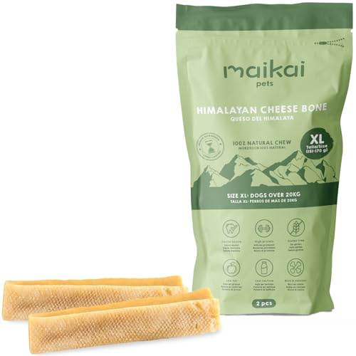 Fromage de Yak pour Chien Mastication Naturel Macher Longue Durée Soin Dentaire Recette Himalaya pour Chiens Grands 20kg - Pack 2 Taille XL