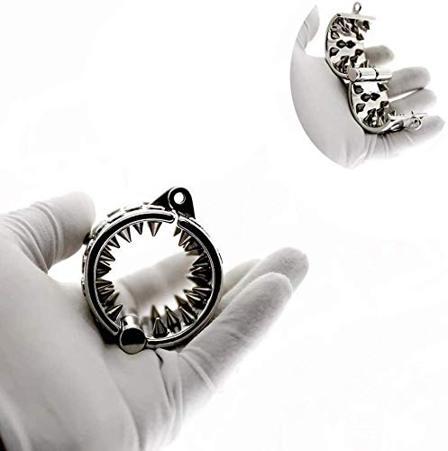 Cock Ring, Edelstahl Hodenringe mit Schlüssel und Schloss CBT Keuschheit Sklave mit Spikes Hoden ballstretcher Metall Cockring Hodenring Penisringe Erotik Hodensackstretcher für Männer, Penisringe