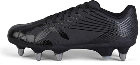 Canterbury Unisex Stamped Grndbrk Team Stiefel, Schwarz/Silber-Metallic, 43 EU