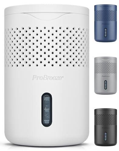 Pro Breeze Osmo® Dehumidifier - Silent & Refillable Moisture Absorber for Damp & Condensation at Home, Bedroom, Wardrobe, Car - Bathroom Mould Remover with 700g Refillable Tablet - No Power Required