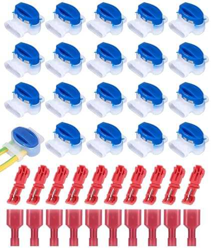 40 Pcs Connecteurs de Câbles pour Robot Tondeuse,Connecteurs de Câble Remplis des Résines,Connecteur Robot Tondeuse,pour Jardin Extérieur Tondeuse Robot Automower,avec 10 Connecteurs Borne