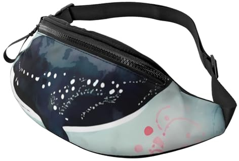 Whale Bauchtasche für Herren und Damen, modische Hüfttasche, Reise-Crossbody-Tasche mit verstellbarem Riemen, überall Gürteltasche, wasserdichte Brusttasche, Radsport, Bauchtasche, Geldbörse