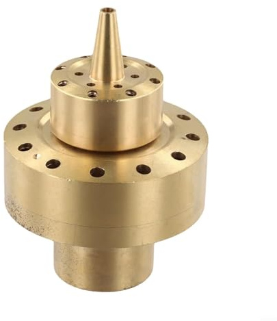 Ugello a getto a fontana in ottone DN25 progettato per laghetti da giardino e giochi d'acqua all'aperto, offrendo modelli d'acqua decorativi e prestazioni affidabili