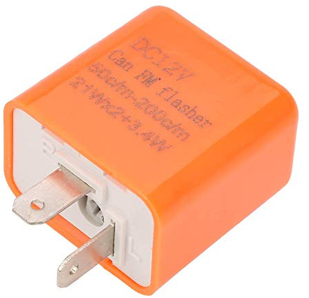 5Pz LED Flasher Relè DC 12 V 2 Pin Regolabile Relè Lampeggiatore Elettronico per Auto Moto LED Indicatore di Direzione Lampadina