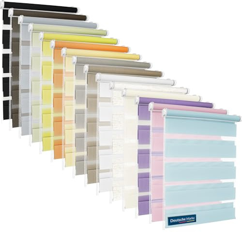 TEXMAXX® Doppelrollo Klemmfix ohne Bohren - 110 x 100cm (Stoffbreite 106 cm) in Violett/Rollos für Fenster ohne Bohren/Fensterrollo innen ohne Bohren/Doppelrollo ohne Bohren inkl. Zubehör