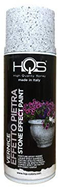 HQS Bombe de Peinture Effet Pierre Gris Clair 400 ml Acrylique Résistante aux Rayures Intérieur/Extérieur