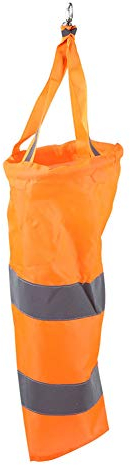 Eddwiin Garten-Windsack 40 cm Nylon-Windsack-Tasche für Outdoor-Flughafen-Windmessung mit reflektierendem Gürtel