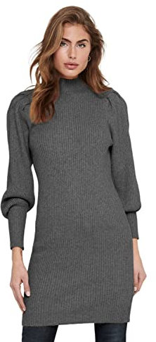 ONLY Damen Kleid 15232502 Dark Grey Melange L