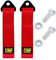 Benaton 2 Stück Abschleppseil für Rennwagen, Nylon Anhänger Abschleppseile, Stoßstangen Abschleppseile Abschleppschlaufe, Tow Strap Hook Tau Motorsport Rally Racing, Tragen 2 Tonnen Gewicht(Rot)