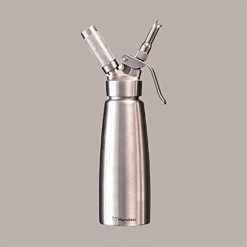 Lucgel Sifone Professionale per Panna Montata in Acciaio Inox Capacità 500 ml