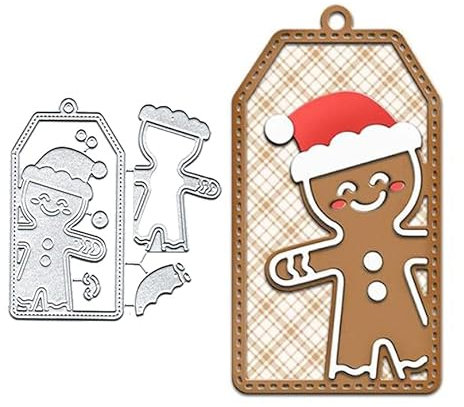 Christmas Gingerbread Man Shaker Metal Die Cuts, Cutting Dies, Paper Cards, Scrapbooking