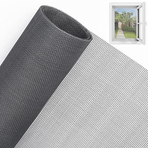 Insect Mesh, 250cm x 120cm Fly Screen Mesh for Covering Windows and Doors, 1.6mm*1.6mm Fine Mesh Size Keep Flies, Mosquitoes, Bugs & Insects Out (Grey)