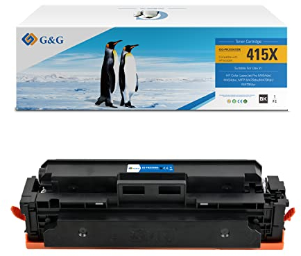 G&G 415X Toner Kompatibel mit HP 415X 415A für HP Color Laserjet Pro MFP M479fdw M479dw M479fdn M454dw M454dn Toner W2030X W2031X W2032X W2033X mit Chip (4 Stück)