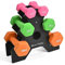 SILVER VALLEY Neoprene Dumbbell Set with Stand, Hand Weights for Women Men Arm Pilates Set, 2 x 1KG, 2 x 2KG, 2 x 3KG, Neoprene Matte Finish for Home Exercise
