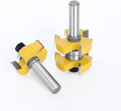 Dima per router, frese a filo, 2 linguette con gambo da 12 mm da 1/2 pollice; Set di punte for fresatrice for scanalature Stock 1-1/2 Fresa a tenone Fresa (dimensioni: gambo 12,7 mm) ( Size : 12mm sha