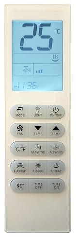DIGIQUEST Telecomando Universal Clima – Compatibile con tutte le marche | Ampio display retroilluminato | Luce Led | Regolatore di temperatura | Configurazione facile e veloce