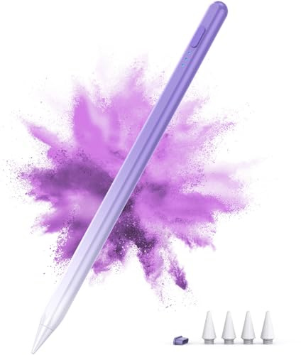 DEGGE Stylus Pen for iPad 2018-2026, 15Mins Fast Charge for Apple Pencil, Palm Rejection, Compatible with iPad A16 11/10/9/8/7/6, iPad Pro M5/M4/12.9/11, iPad mini 7/6/5, iPad Air M3/M2/5/4/3