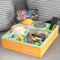 Couchbar Snackbox Silikon sofatablett mit 360 Grad Drehbar Handyhalter beistelltisch mit Holz Sofatablett für Sofa, kino Deko, Couch organizer Bar mit Getränkehalter - Snackbox mit Fächern (grüner)