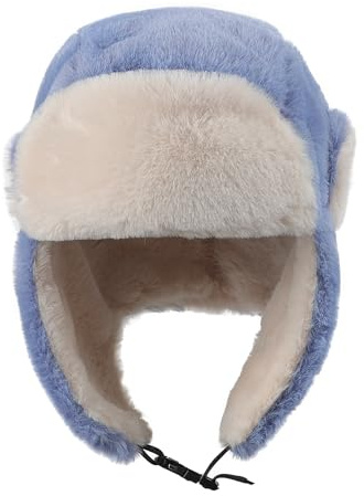 JIAHG Chapka Enfant Hiver Cagoule en Peluche pour Fille Garçon 3-8 Ans Bonnet avec Oreillettes Repliables Chapeau de Trappeur Doux Épais Chaud Thermique pour Ski Neige Snowboard