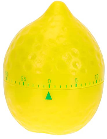 COLLBATH Kitchen Timer Cartoon Count-down Timer Plastic Lemon Shape Kitchen Alarm Clock for Cooking Baking Boys and Girls Management Helper