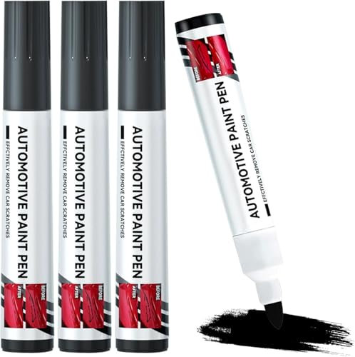 Hpbaggy 3 penne a vernice per auto, colore nero, per riparazioni auto, per graffi, moto, scolorimento e graffi