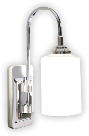 JML Smart Sconce Battery Operated Wall Light with Remote Control – Wireless LED Sconce with 9 Dimming Modes, 180° Swivel for Uplighting or Downlighting, 100 Lumens, 30,000 Hour Bulb Life, Chrome