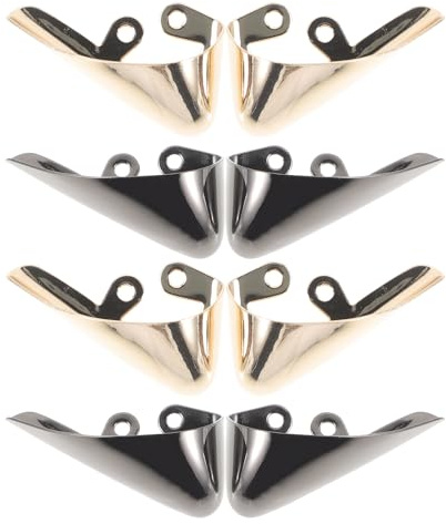 HORIALENCE 4 Pares de Protectores anticolisión para Puntera de tacón Alto - Tapas de Punta Cuadrada para Tacones metálicos - Cubiertas de reparación para Puntera de Zapatos para Eventos nocturnos