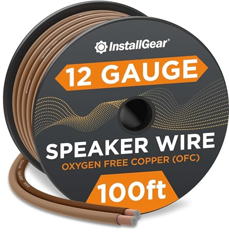 InstallGear 12 Gauge Speaker Wire - 99.9% Oxygen-Free Copper - True Spec and Soft Touch Cable (100-feet)