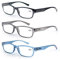 MODFANS Lot de 3 Lunettes de Lecture 2.5 Lunettes de Vue Hommes Femmes Ultra Leger,Lunettes Loupes Classique Noir-Gris-Bleu