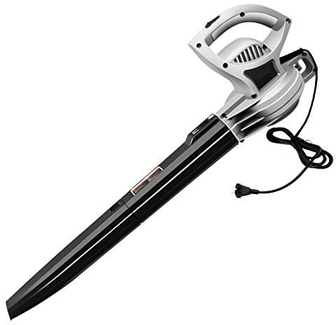 DUNN Soplador de Hojas Profesional, Soplador Eléctrico, Velocidad de Soplado de 260 km/h, Soplador de Hojas Ligero con Cable y Tubo Desmontable, 2000 W, Gris