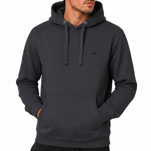 Iron Mountain herr aufgearbeiteten Soft Fleece Pull Over Hoody Tröja med huva