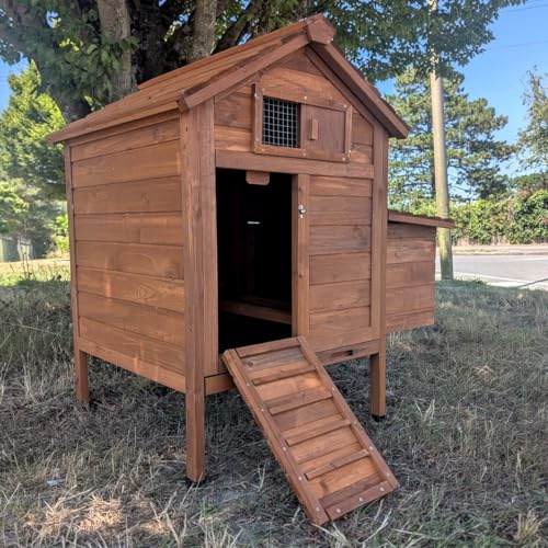 Animal Valley - Poulailler Cémani S - Bois - L 80 x l 70 x H 93 cm - Taille S - Beige - pour 2 Poules