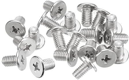 sourcing map Tornillos de Cabeza Redonda Plana M5-0,8x8mm 20uds, Tornillos de Máquina de Accionamiento Phillips de Acero Inoxidable 304, Sujetador de Hardware para Conexión de Muebles