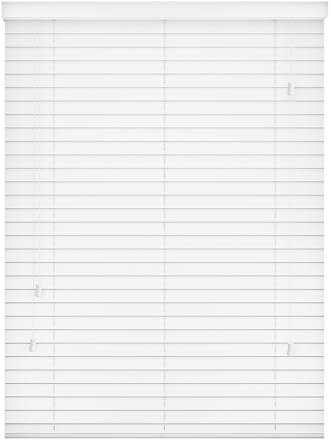 Ev Dekor Faux Wood Window Venetian Blinds 50mm Slats with String Trimmable Child Safe Easy Fit Office Home Blind (white, 90 x 150cm)