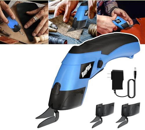 Ciseaux électriques sans fil, rechargeables, avec 2 lames de coupe, outil de coupe sans fil 3,6 V pour couper le carton, le cuir, le tapis, le PVC