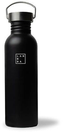 LAMBDA COFFEE OASIS Edelstahl Trinkflasche ultra leicht 750ml – Wasserflasche für Outdoor & Sport – Flasche kohlensäuregeeignet, spülmaschinengeeignet, auslaufsicher & rostfrei