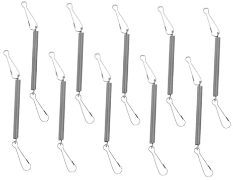 TOYANDONA 10 pezzi Ganci Molla in Acciaio per Fissaggio Bevitore e Accessori Gabbia Conigli e Piccoli Animali Clip Retrattile Stabile e Resistente per Abbeveratoi e Mangiatoie