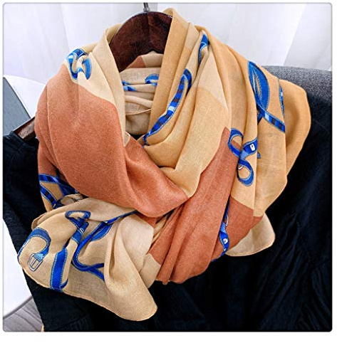 Scarf Women Vild vår, höst och vinter för att öka den långa tunna delen av modesjalen (Färg: A)