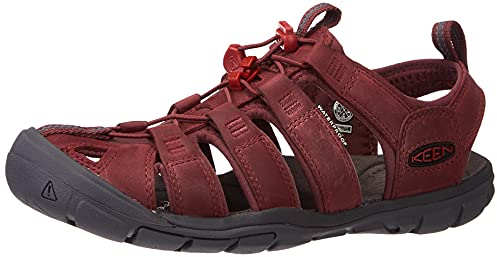 KEEN Damen Clearwater CNX Sandalias, Wine/Red Dahlia Leather, 36 EU